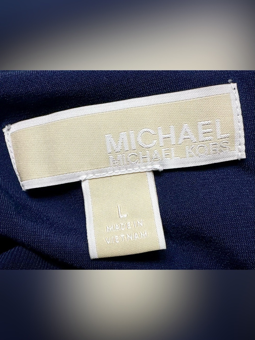 Michael Kors Navy Sleeveless Gold Snap Top - Picture 5 of 6